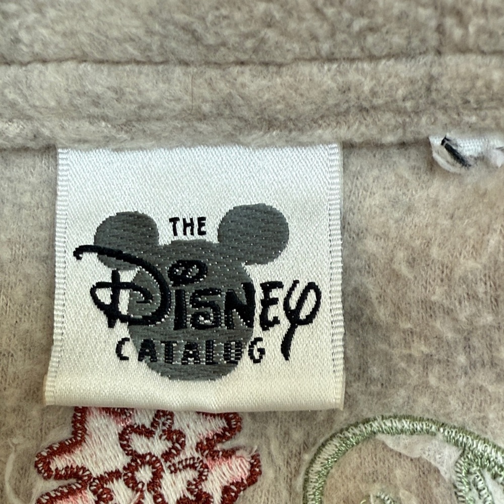 Disney Tan Teddy Jacket with Embroidered Characters Vintage Button Up Size 3X? - Picture 6 of 9